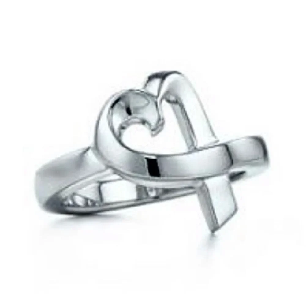 Tiffany & Co. Single Loving Heart Ring Paloma Picasso -529 Silver - Sz 6